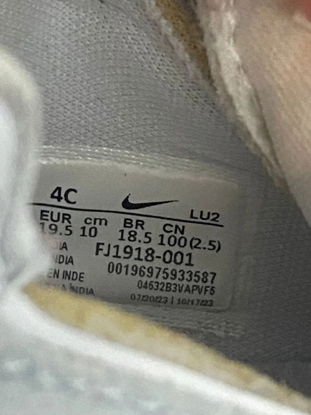 Nike Force 1 Mid EasyOn Sneakers Baby Toddler Unisex Shoes Size 4 - Picture 6 of 7